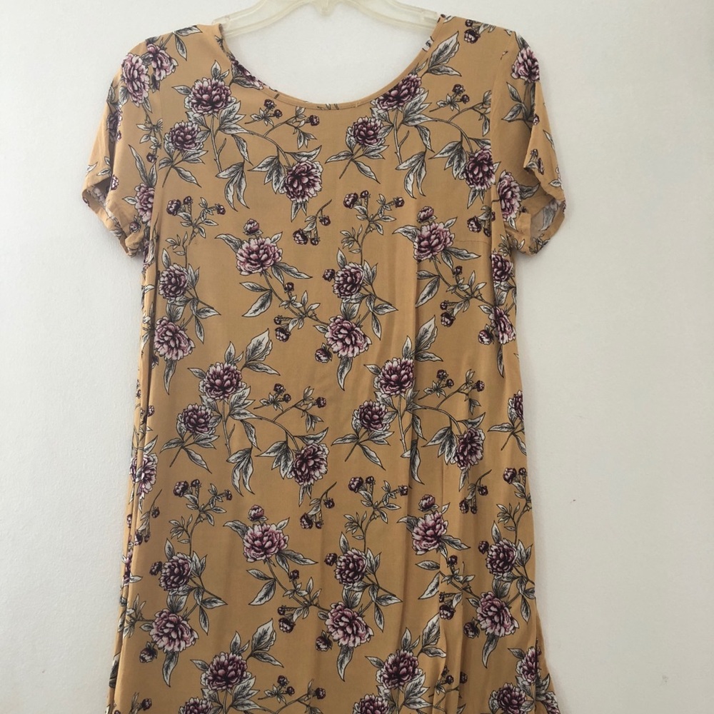 Tunic - mustard with floral
